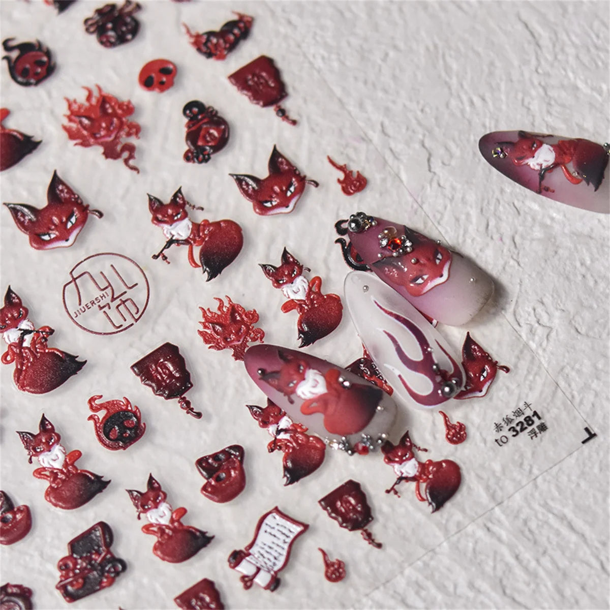 1pcs 5D Japanese Kawaii Nail Art Stickers Cute Rabbit Dog Slider Nail Decorations Decals Self-Adhesive Manicure Accessories DIY