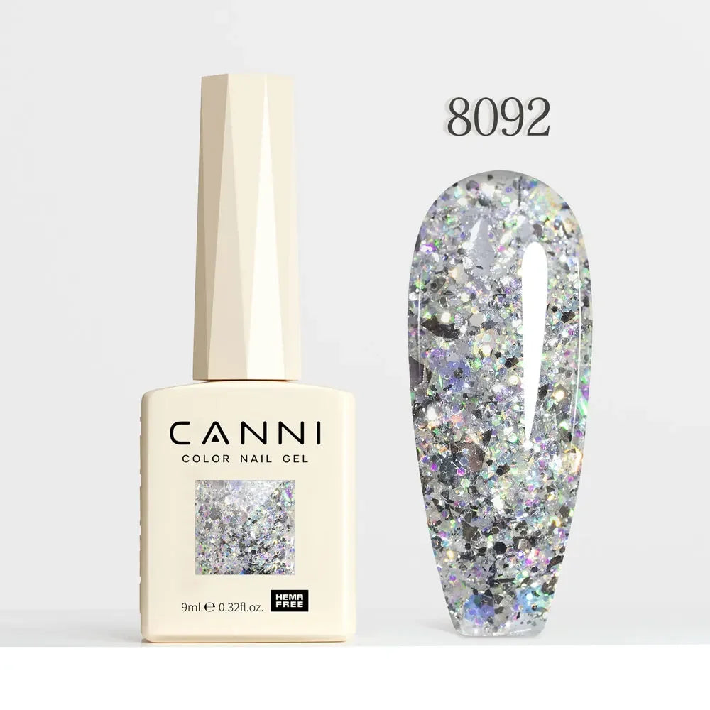 CANNI HEMA TPO FREE Gel Nail Polish Galaxy Cat Eye Gel Magnet Glitter Diamond Sparkle Gorgeous Color Soak Off UV LED Gel Lacquer