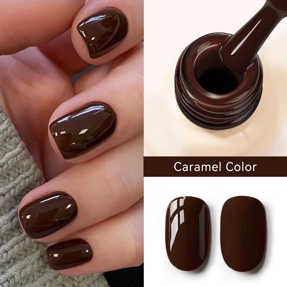 MAYCHAO Cherry Red Gel Nail Polish 12ml Glossy Semi Permanent Soak Off UV LED Frosted Gel Nails Base Painting Varnish