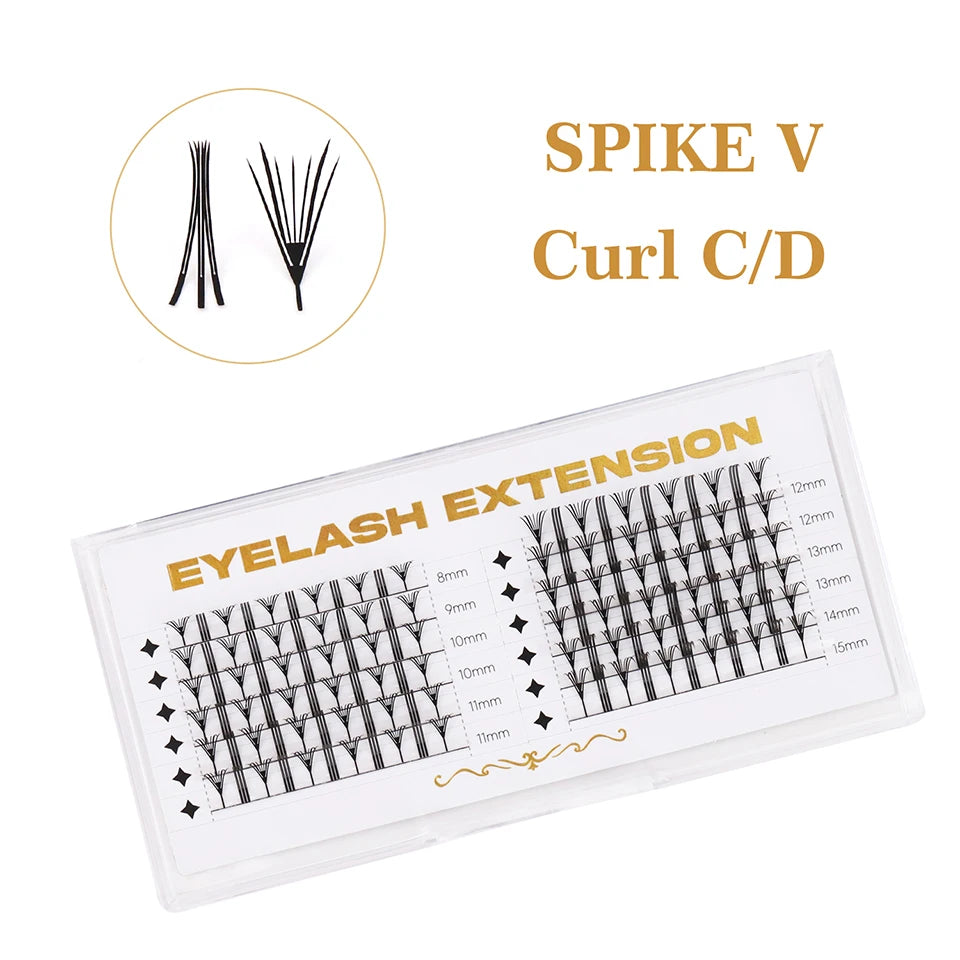 New Fashion Shiny Comic Spire Eyelash Extension Holographic Manga False Eyelashes Tinsel Anime Lashes For Christmas Party Makeup