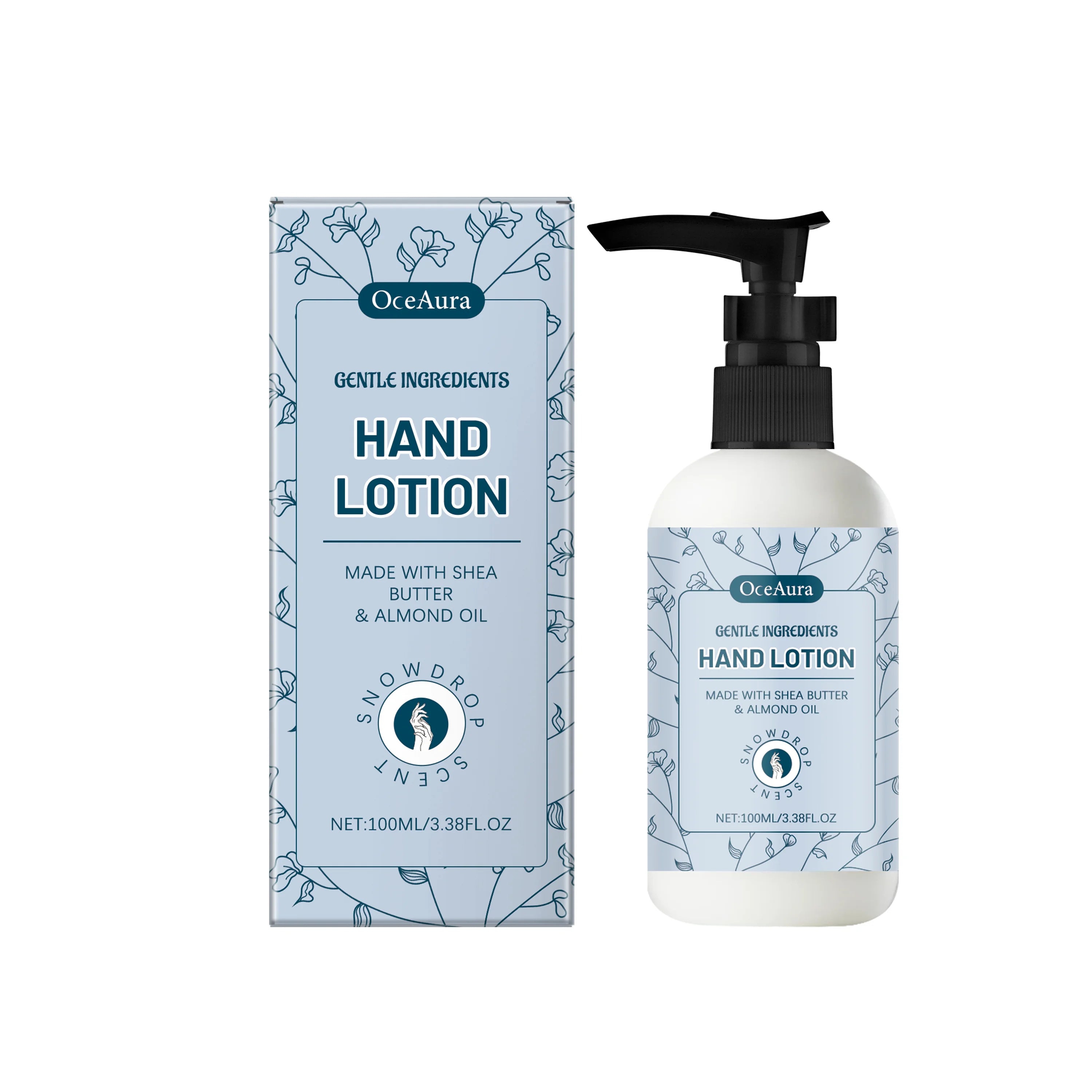 Shea Butter Hand Lotion Moisturizing Nourishing Fade Fine Lines Soft Smooth Skin Non Greasy Fast Absorbing for Dry Cracked Hands