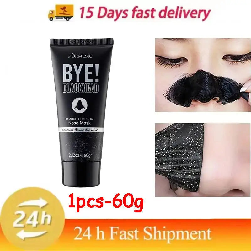 Unisex Blackhead Remove Mask Bamboo Charcoal Shrinking Pore Nose Deep Cleaning Mask Improve Rough Skin Acne Treatment Skin Care