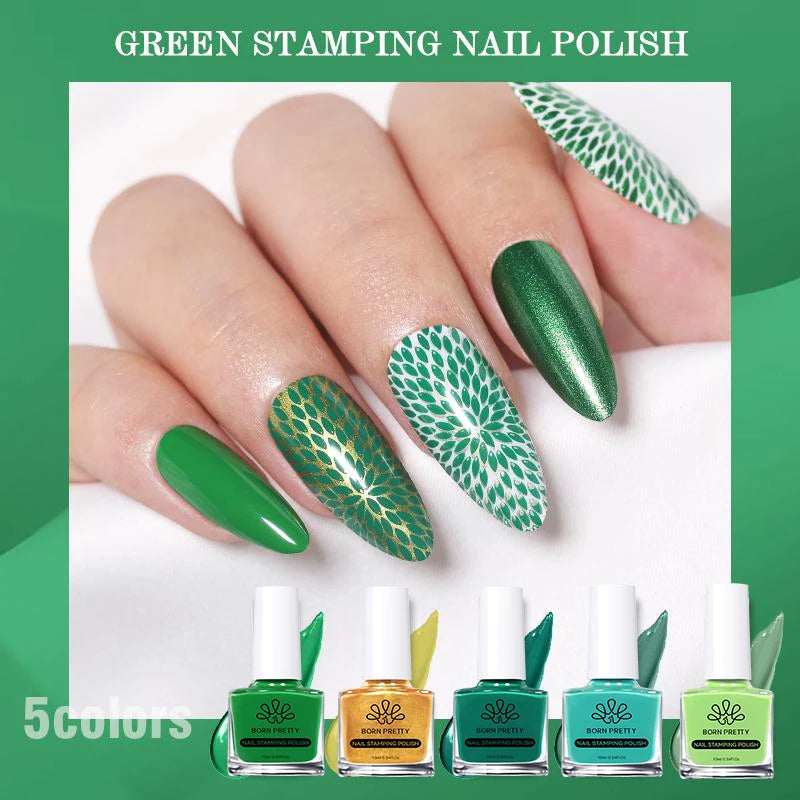 BORN PRETTY 10ml 25 Colors Nail Stamping Polish Nail Art Varnish with Peel Off Nail Latex Black White Colorful Stamp Polish