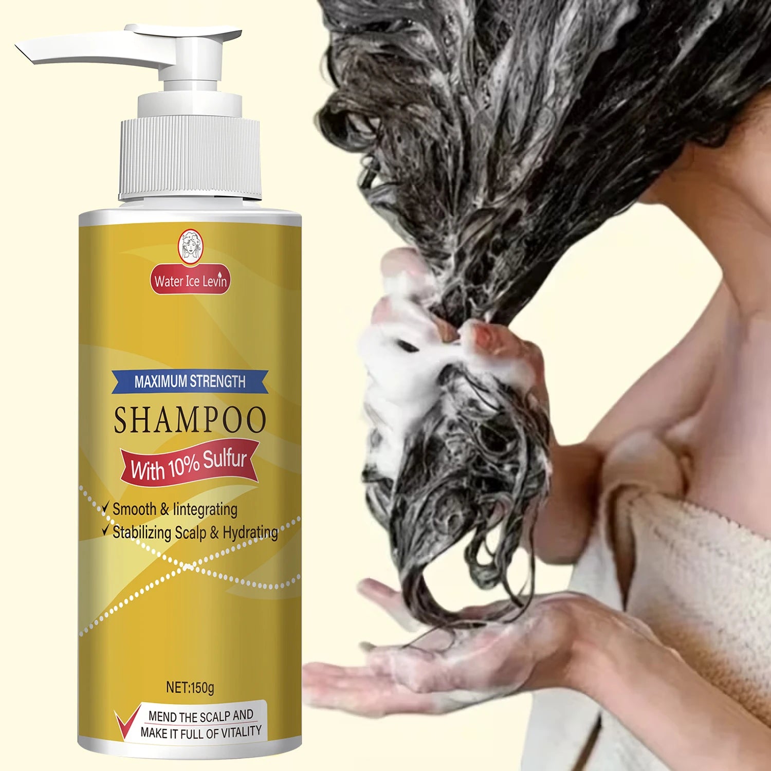 Maximum Strength 10% Sulfur Shampoo - Smoothing, Scalp Stabilizing & Hydrating for Men & Women.