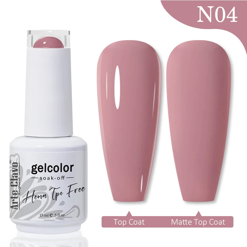 Arte Clavo 15ML Red Brown Color Gel Nail Polish Autumn Winter Nail Art Gel Nail Supplies Semi Permanent Soak Off UV Gel Varnish