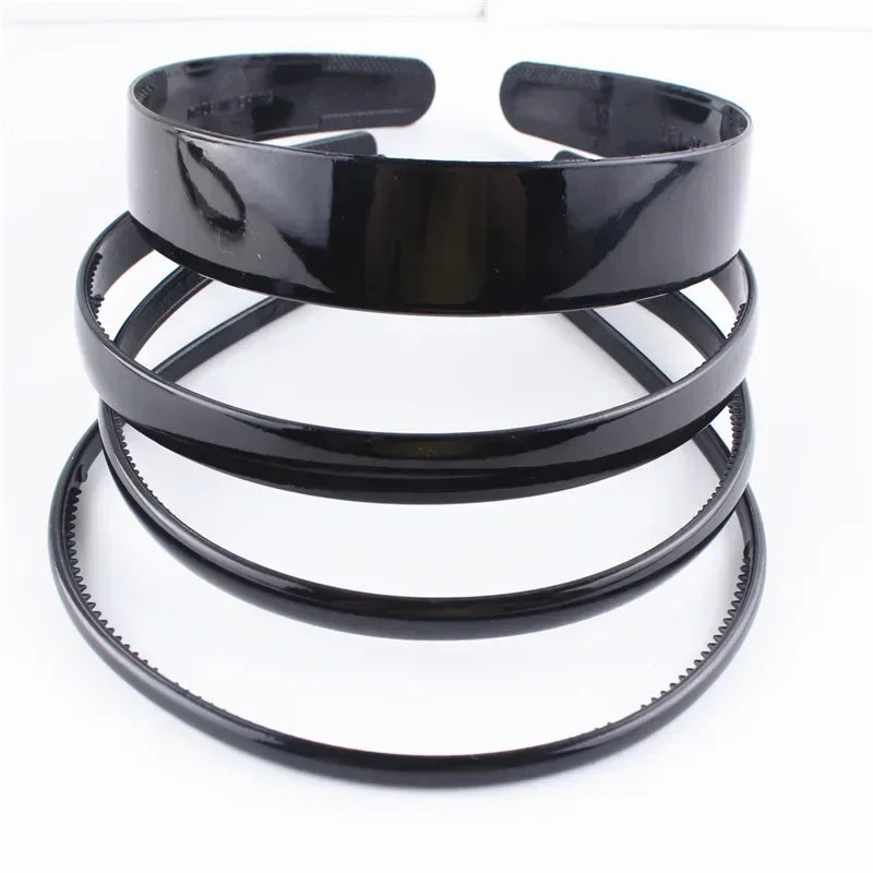 Simple Black Headband for Men Versatile with Teeth Anti Slip Headband for Pressed Hair Women's Facial Hair Clip