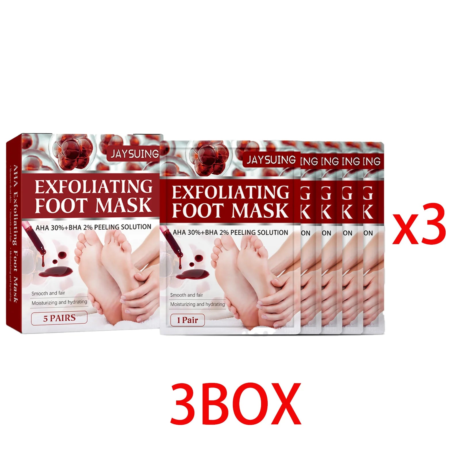 5pairs Foot Mask Fruit Acid Exfoliating Dead Skin Remove Anti Crack Foot SPA Peeling Pedicure Socks Scrub Moisturizer Care Patch