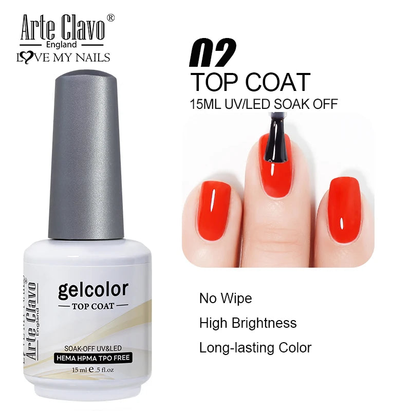 Arte Clavo 15ML Red Brown Color Gel Nail Polish Autumn Winter Nail Art Gel Nail Supplies Semi Permanent Soak Off UV Gel Varnish