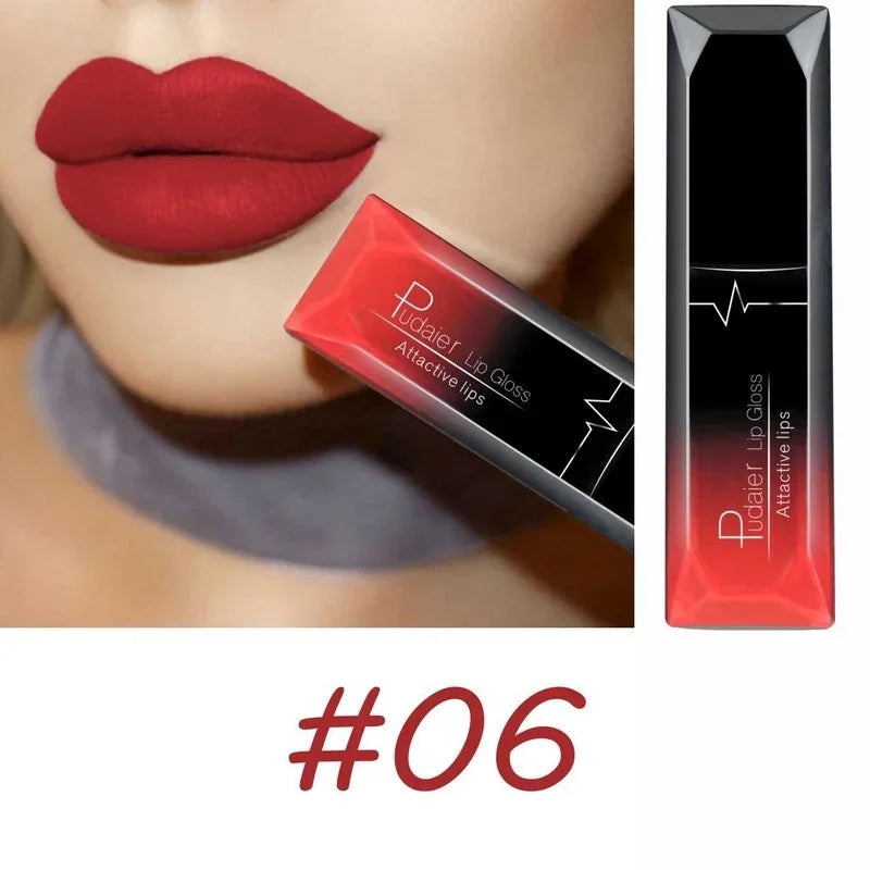 Velvet Matte Liquid Lipstick Waterproof 17 Long Lasting Colors Non Stick Cup Kissproof Smooth Soft Lip Tint for Girls