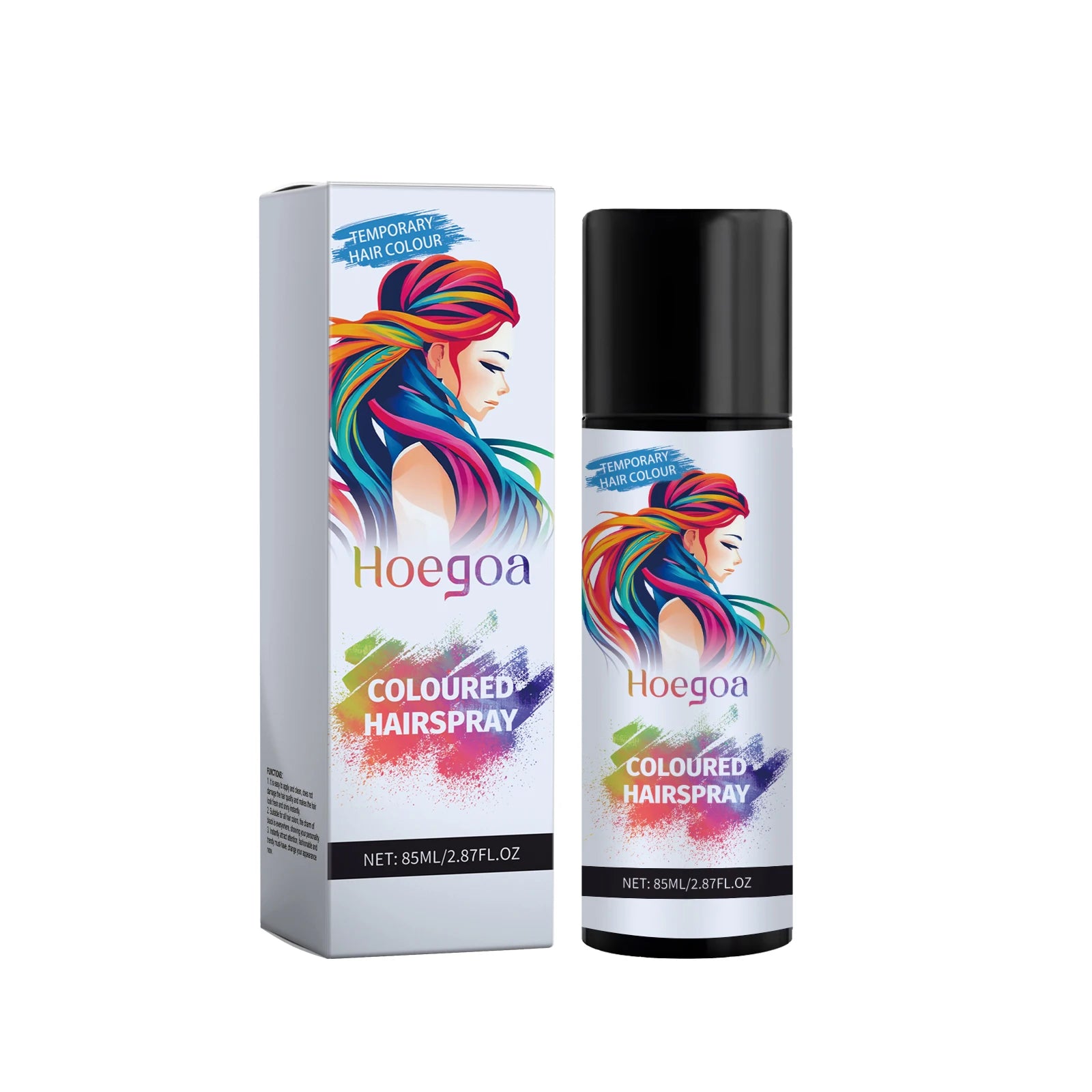 Temporary Hair Dye Fast Remove White Hair Promote Black Hair Coloring Products Anti Rough Frizziness Disposable Hair Color Spray