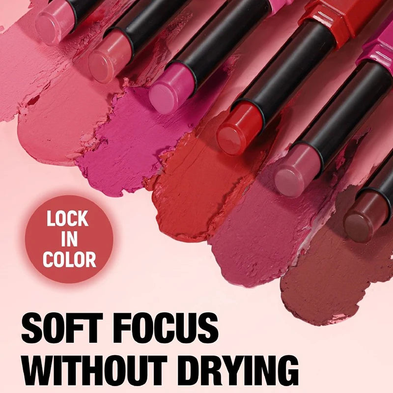HANDAIYAN 6-Color Velvet Matte Lipstick Smooth Waterproof Non-Stick Soft Mist Solid Lip Gloss Long-Lasting Color Lip Makeup