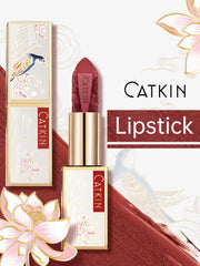 CATKIN Dreamworld Carving Lipstick, Waterproof Long Lasting Satin Nourish Moisturizing Smooth Soft 0.13 Ounce-Chinese Style