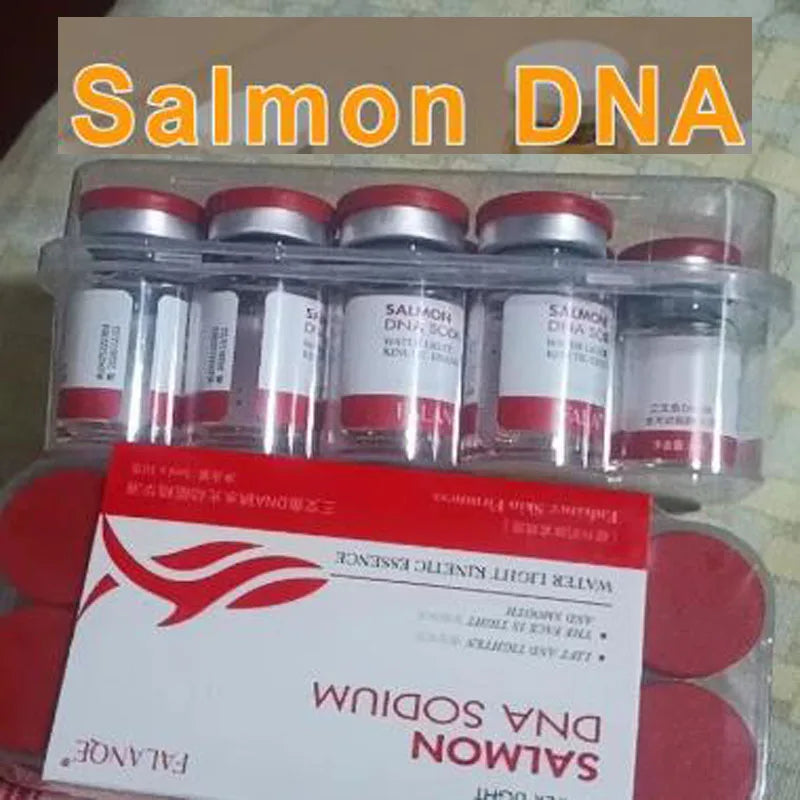 Effective Korea 5ml Salmon DNA  Ampoule Skin Booster Serum Kit Skin Whitening Moisturizing For 0.3mm Meso Serum Good Quality