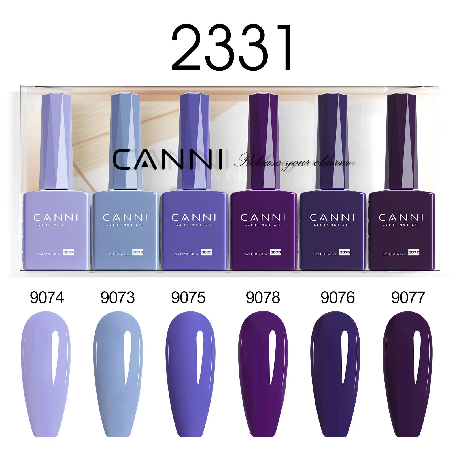 6pcs*9ml HEMA TPO FREE Nail Gel Polish CANNI Semi Permanent Jelly Pink Nude Color Gel Varnish Great Coverage UV LED Lacquer
