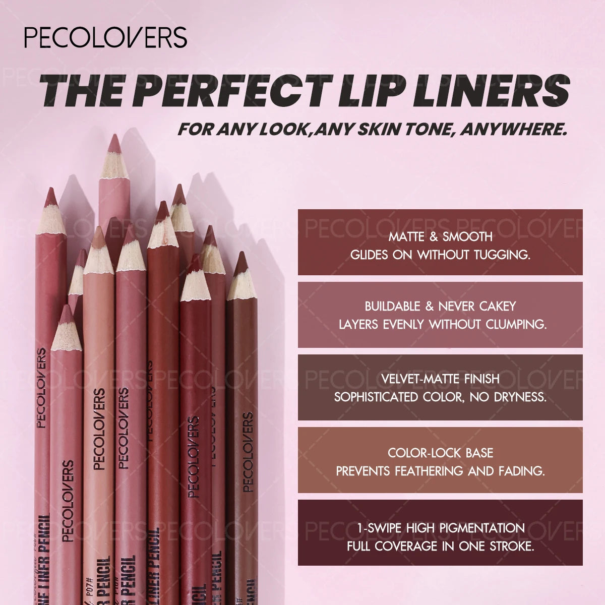 1PC Matte Lipliner, Second Back Lip Contour, Plump and Charming Lips, Non Drying, Waterproof, Lip Cosmetics,