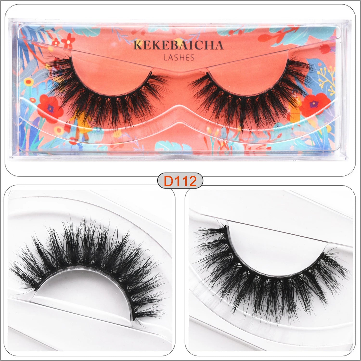 Mink Fake Eyelashes 3D Mink Lashes Natural Long False Eyelash Cruelty-free Mink Hair Fluttery False Lashes Makeup D101 Lash Gift