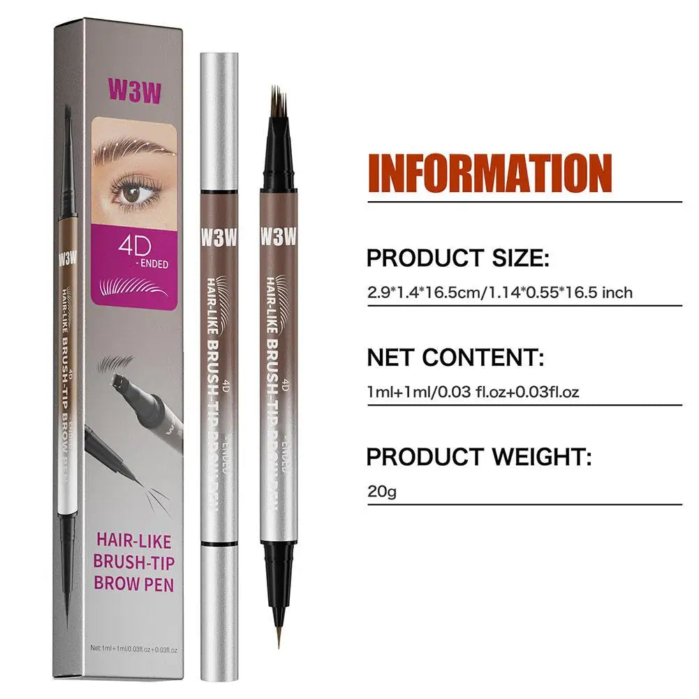 NEW Hair-Like Eyebrow Pencil 4D Micro-Sculpting Dual-Ended Eyebrow Pencil and Eyeliner Long-lasting Liquid Eyebrow Pen Like Real