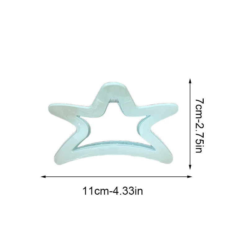 1/4pcs new fresh sweet large star clip blue atmosphere bow tie shark clip hair accessory female