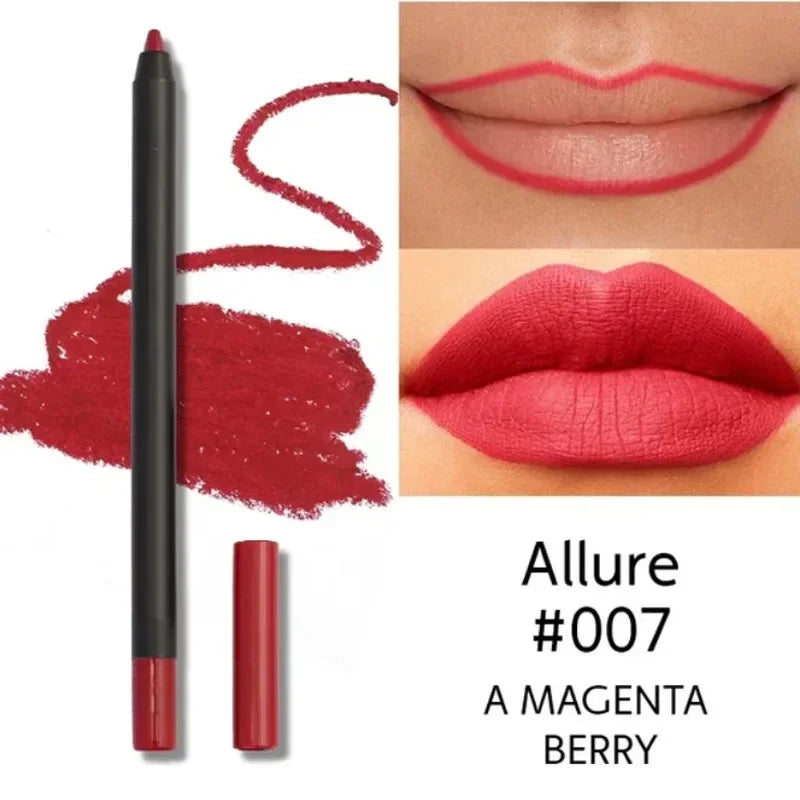 Nude Brown Lip Liner Pencil Lipstick Matte Smooth Waterproof Lipliner Long Lasting Non-stick Cup Lipstick Pen Beauty Cosmetics
