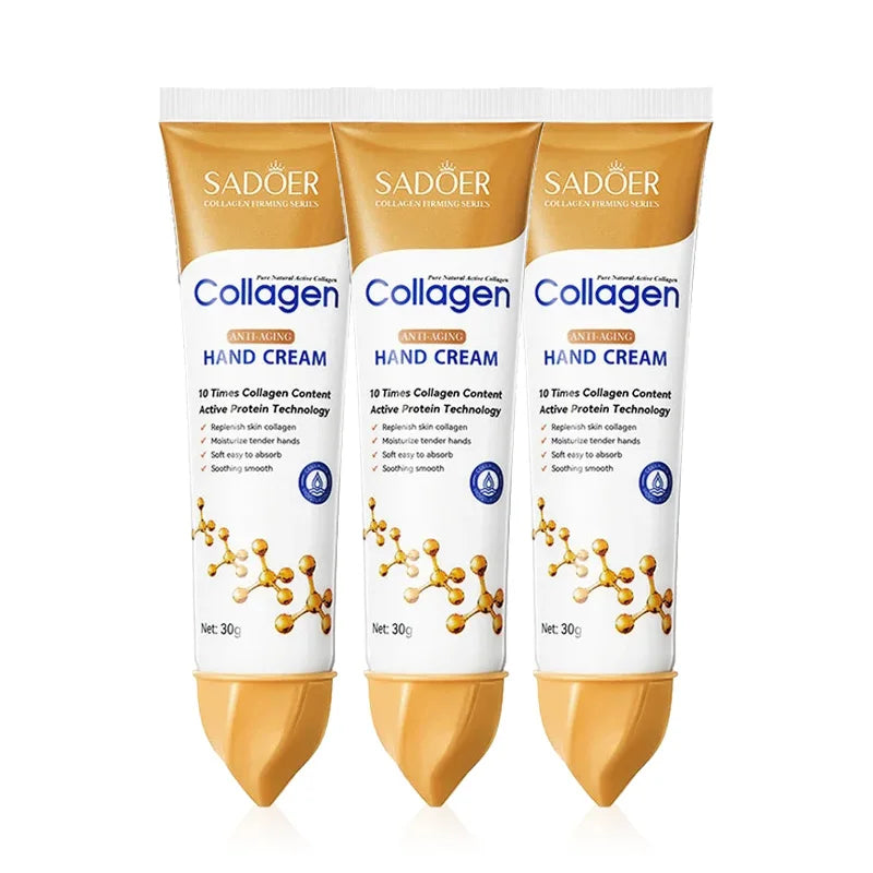 3/5pcs SADOER Collagen Hand Cream Hands Skin Friming Moisturizing Brightening Hydrating Hands Creams Hand Skin Care Products