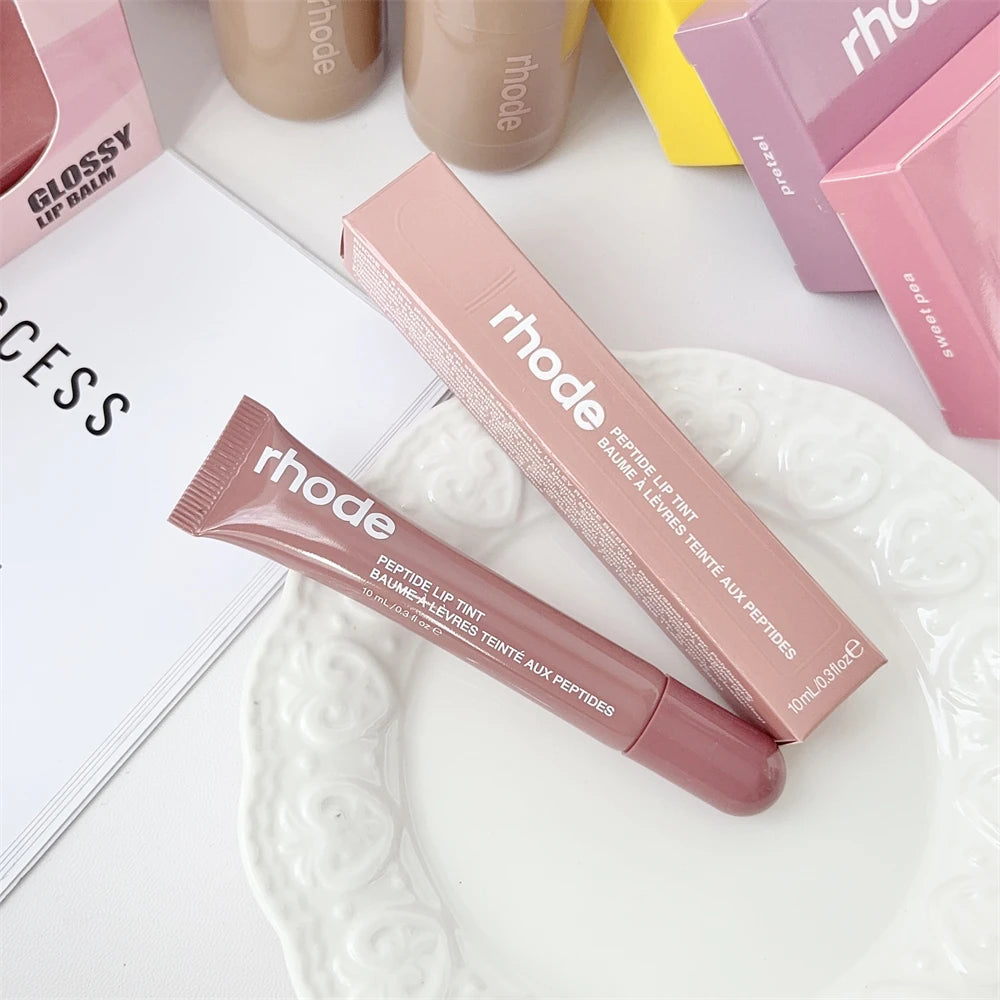 Rhode New Style Lip Gloss Ribbon Color Magnetic Snap-on Lipstick Stand Holder Makeup Limited Edition Long Lasting Lip Glosses