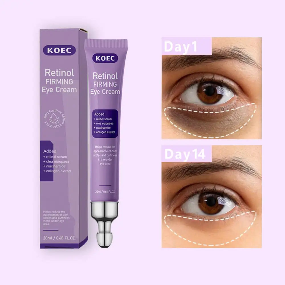 20ml KOEC Retinol Firming Eye Cream Anti-Wrinkle Nourishing Reduce Dark Circles Improve Eye Bags Puffiness Collagen Niacinamide