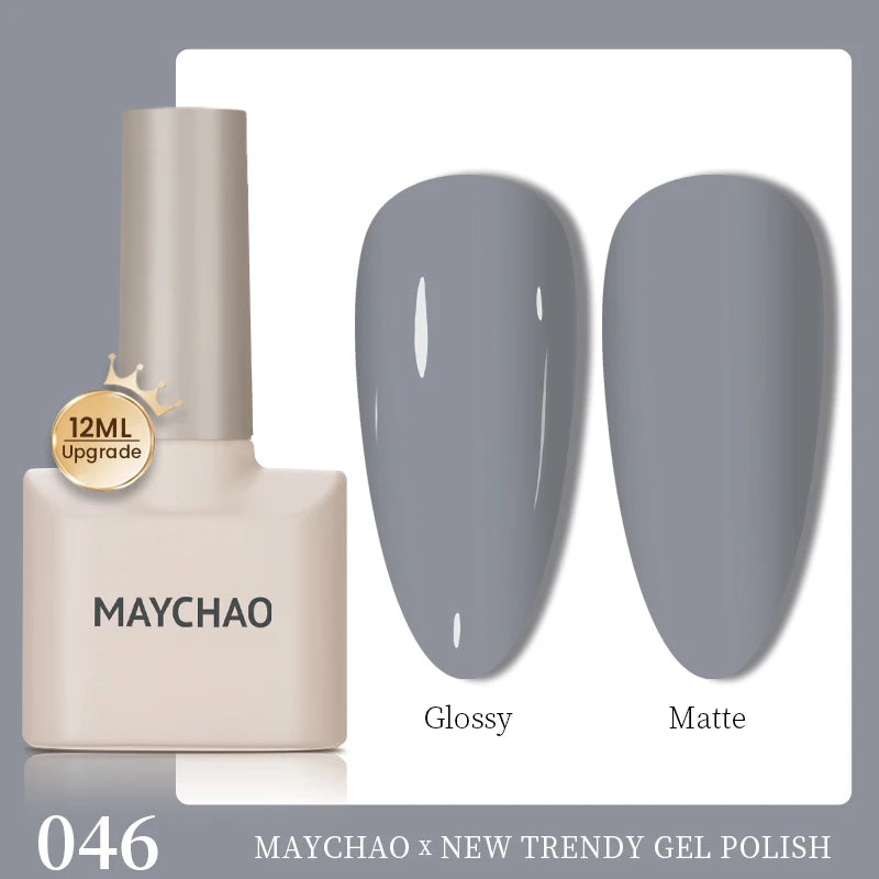 MAYCHAO 12ml Gel Nail Polish Set Professional Salon Nail Art Gels Varnish UV LED Semi Permanent Nail Lacquer Nail Supplies