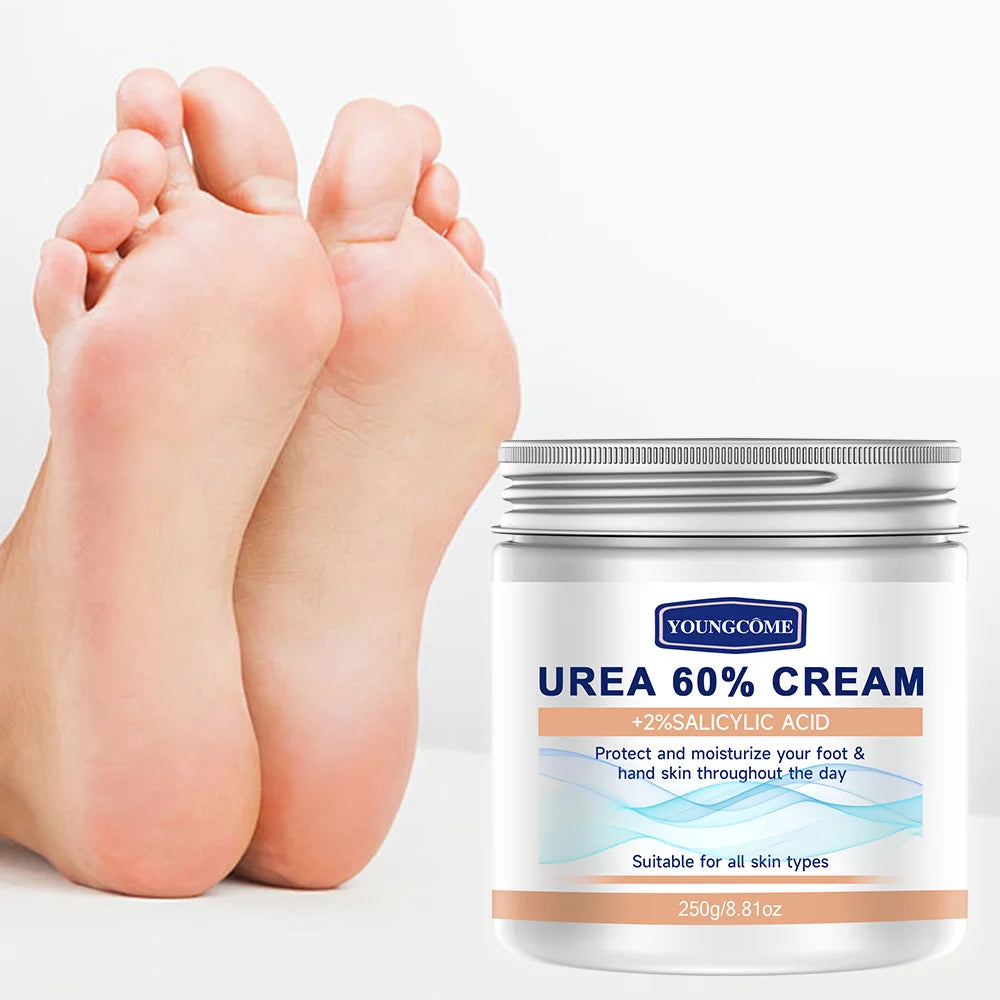 2Pcs 60% Urea Cream + 2% Salicylic Acid Moisturizing Foot Care Cream Can Moisturize Your Foot, Improving Dryness and Roughness