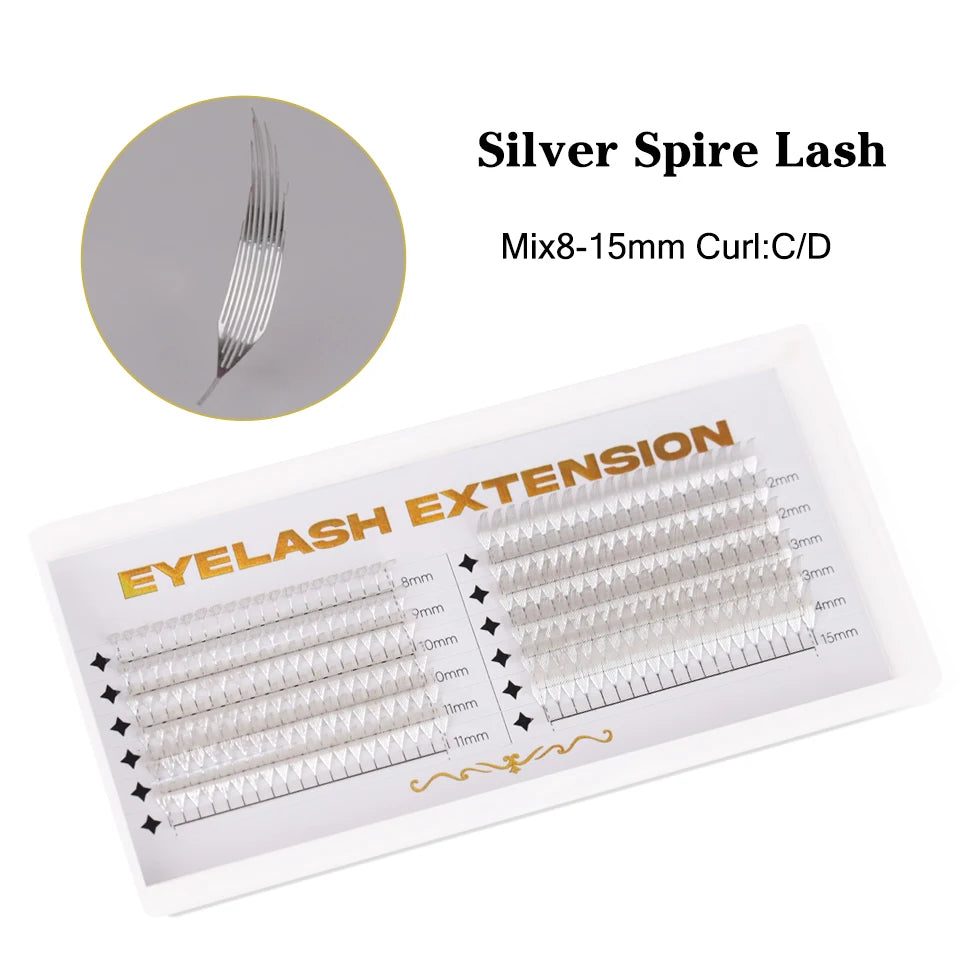 New Fashion Shiny Comic Spire Eyelash Extension Holographic Manga False Eyelashes Tinsel Anime Lashes For Christmas Party Makeup