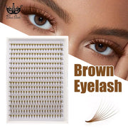 16lines 5D 6D 8D 10D Brown Premade Fan Lash Extensions Thin Stem Pointy Base 320 Fans L Tray Promade Volume Lashes Makeup Cilio
