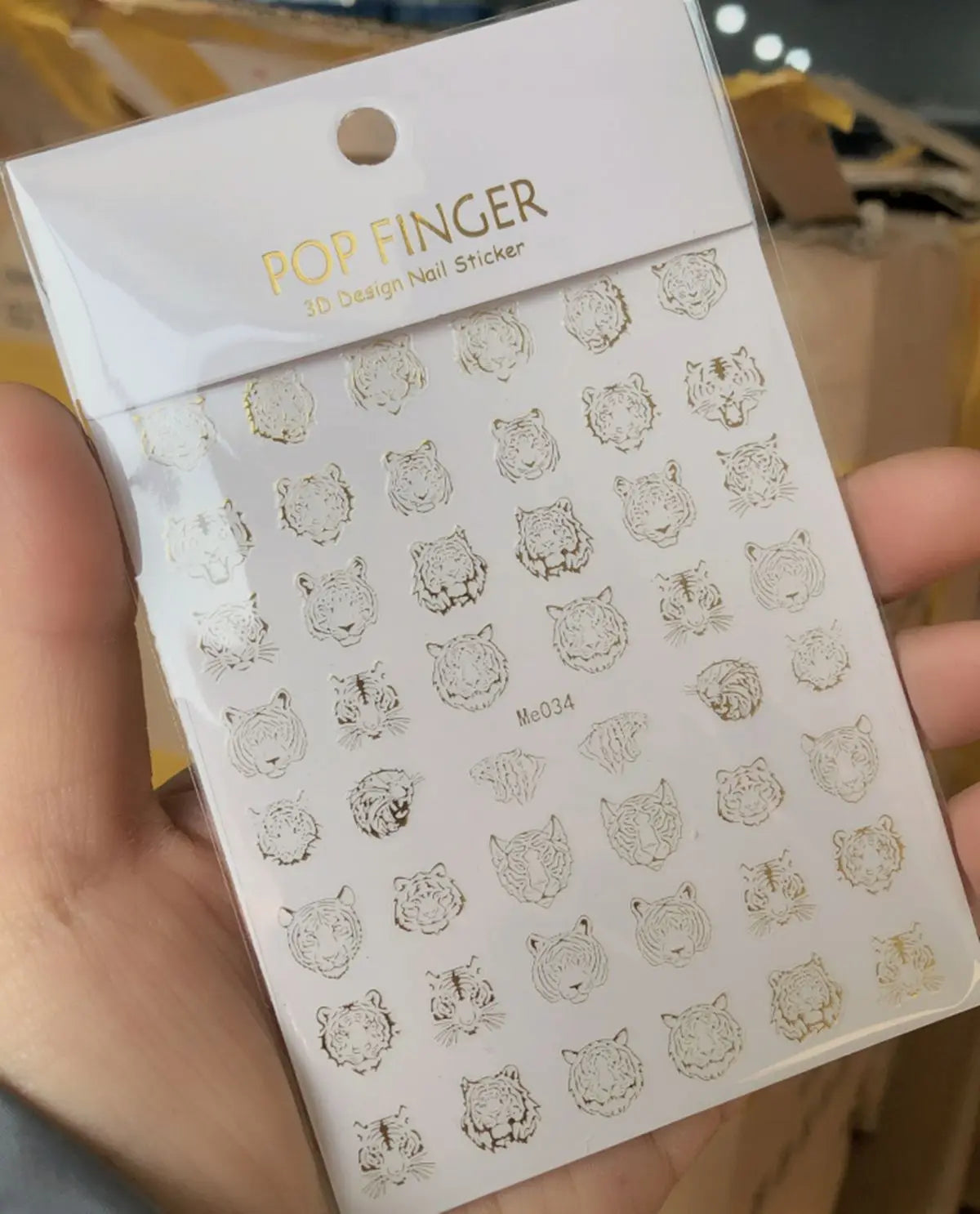 Press on Nails Tiger Symbol Nails Decals Design Fierce Wild Animal Leopard Decoration Manicure Stickers Nails Accessories Tools
