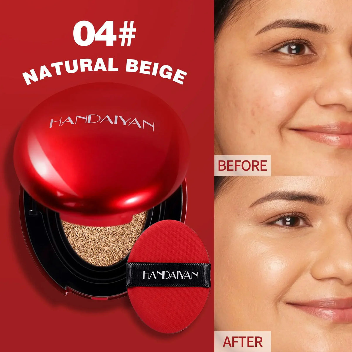 BB Cream Air Cushion Full Coverage Waterproof Long-lasting Brighten Foundation CC Cream Women Base Makeup Face Korean Cosmetics