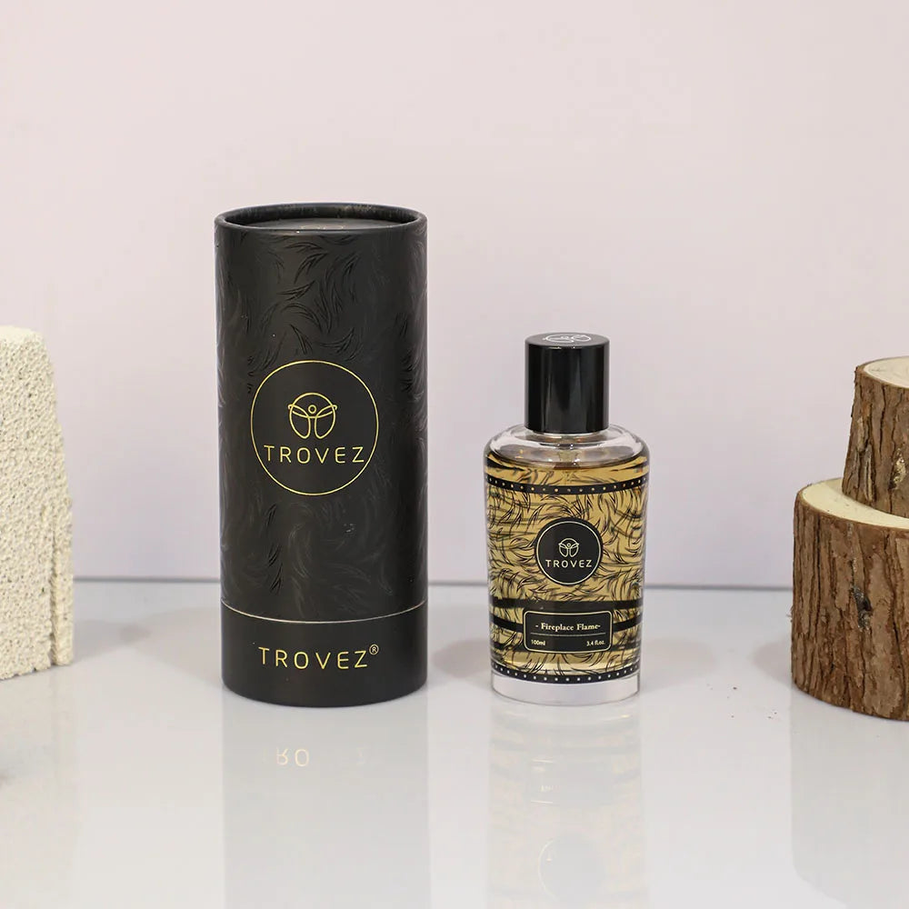 TROVEZ Fireplace Flame Eau De Parfum 100ml Perfume Smoky Woody Tone Tone Long-lasting Fragrance Body Spray Scent Perfume Man