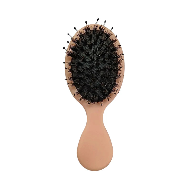 New Natural Boar Bristle Oval Hair Brush Comb Head Scalp Massage Comb Portable Horsehair Comb Fashion Styling Tool