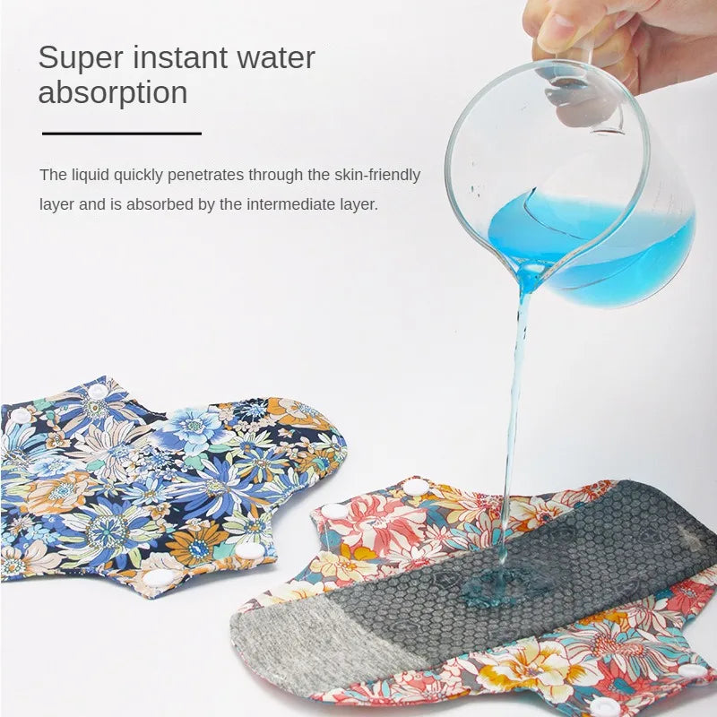 18x18cm Cotton Reusable Menstrual Pads Colored Cotton Washable Sanitary Napkin Menstrual Ecological Cloth Nursing Pads
