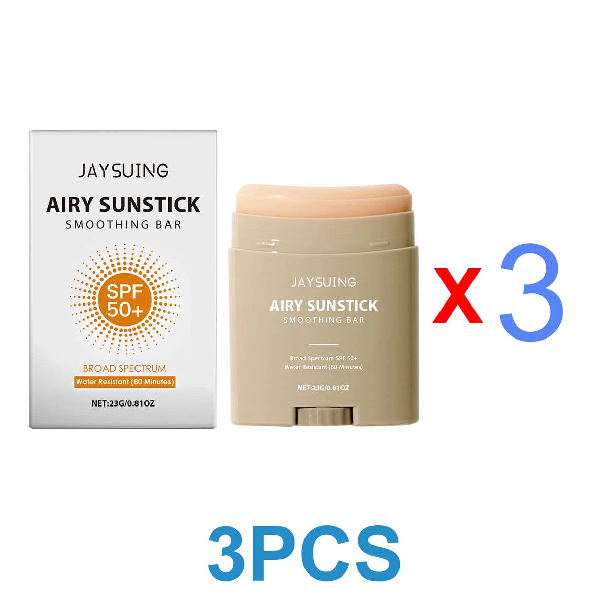 Face Cream Stick Moisturizing Facial Body Sunscreen Matte Sun Stick SPF 50+ UV Protective Cream Refreshing Hydrating Waterproof
