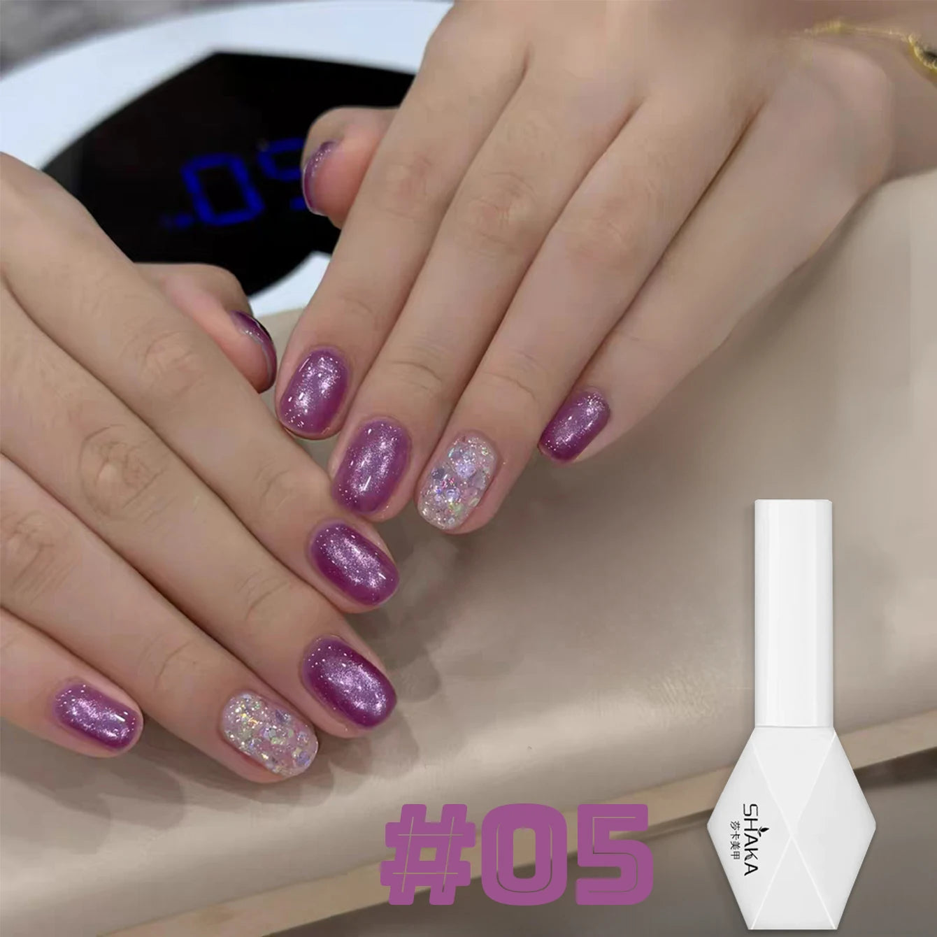 WS 10ML Sunlight Cat Eye Gel Nail Polish Autumn Winter Whitening Wine Red Color Light Sunset Glow Cat Eye Glass Beads Nail Atr