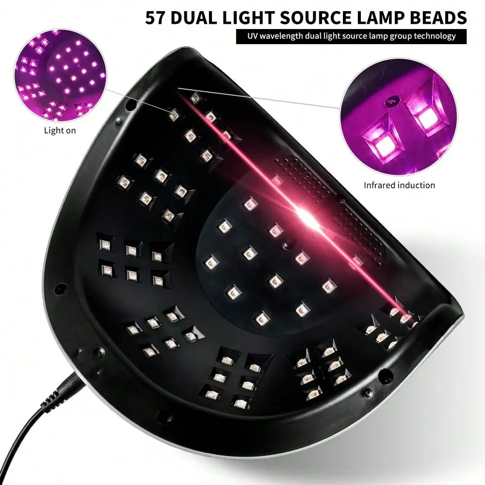 UV LED Nail Lamp, C7 Cordless Nail Lamp Gel Nail Polish UV Nail Lamp, Diamond Professional Manicure Lamp With 4 Timer Settings, Large Auto Sensor For Salon And Home