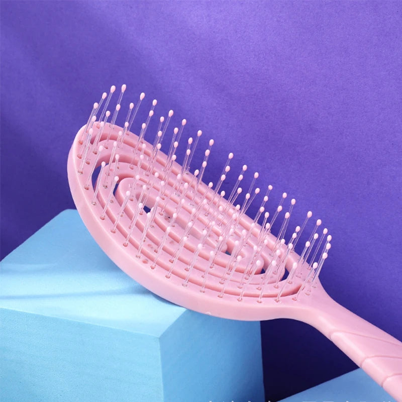 Relaxing Elastic Massage Comb Portable Hair Brush Massage Brush Brushes Head Combs Scalp Massage Brush Wet And Wavy Bundl