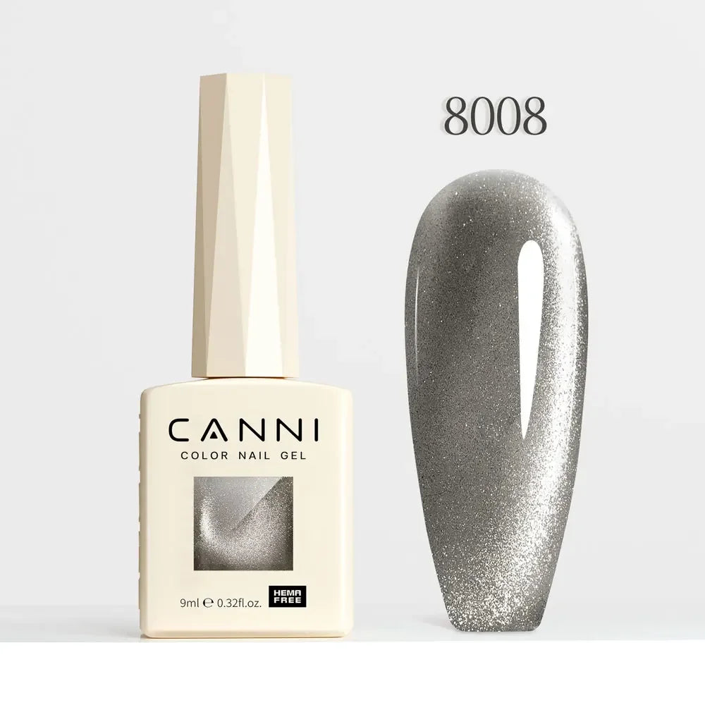 CANNI HEMA FREE TPO FREE 9ml Glitter Silver Cat Magnetic Gel Nail Polish Galaxy Diamond Full Coverage Pigmented Gel for Nail