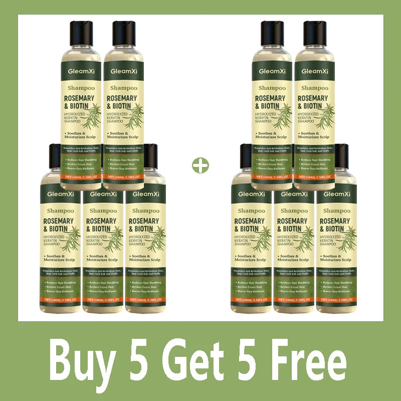 Rosemary Hair Regrowth Shampoo Thickening & Strengthening Shampoo with Hydrolyzed Keratin for Thinning Hair & Hair Loss