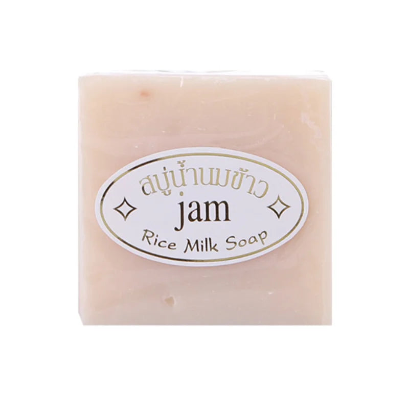 Thai Rice Milk Soap Handmade Soap Bar Gentle Facial Body Bath Shower Cleansing Moisturizing Nourishing Skin Face Body Wash Bar