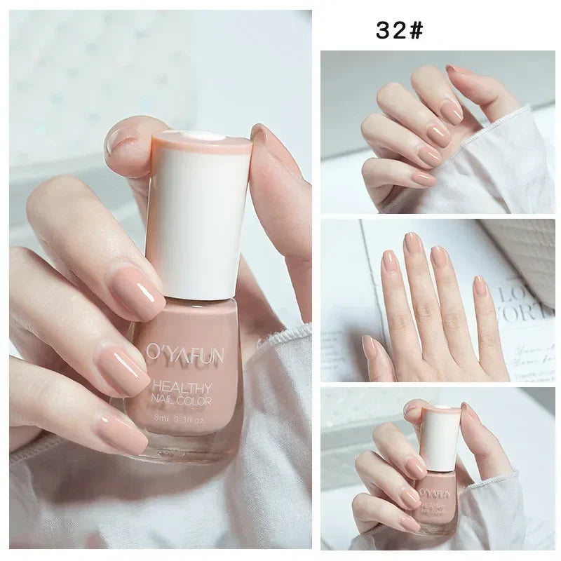 8ml Matte Waterproof No-bake Nail Polish Nail Art Tearable Quick Dry Normal Without Lamp Nail Polish Glitter Sequins UV Varnish