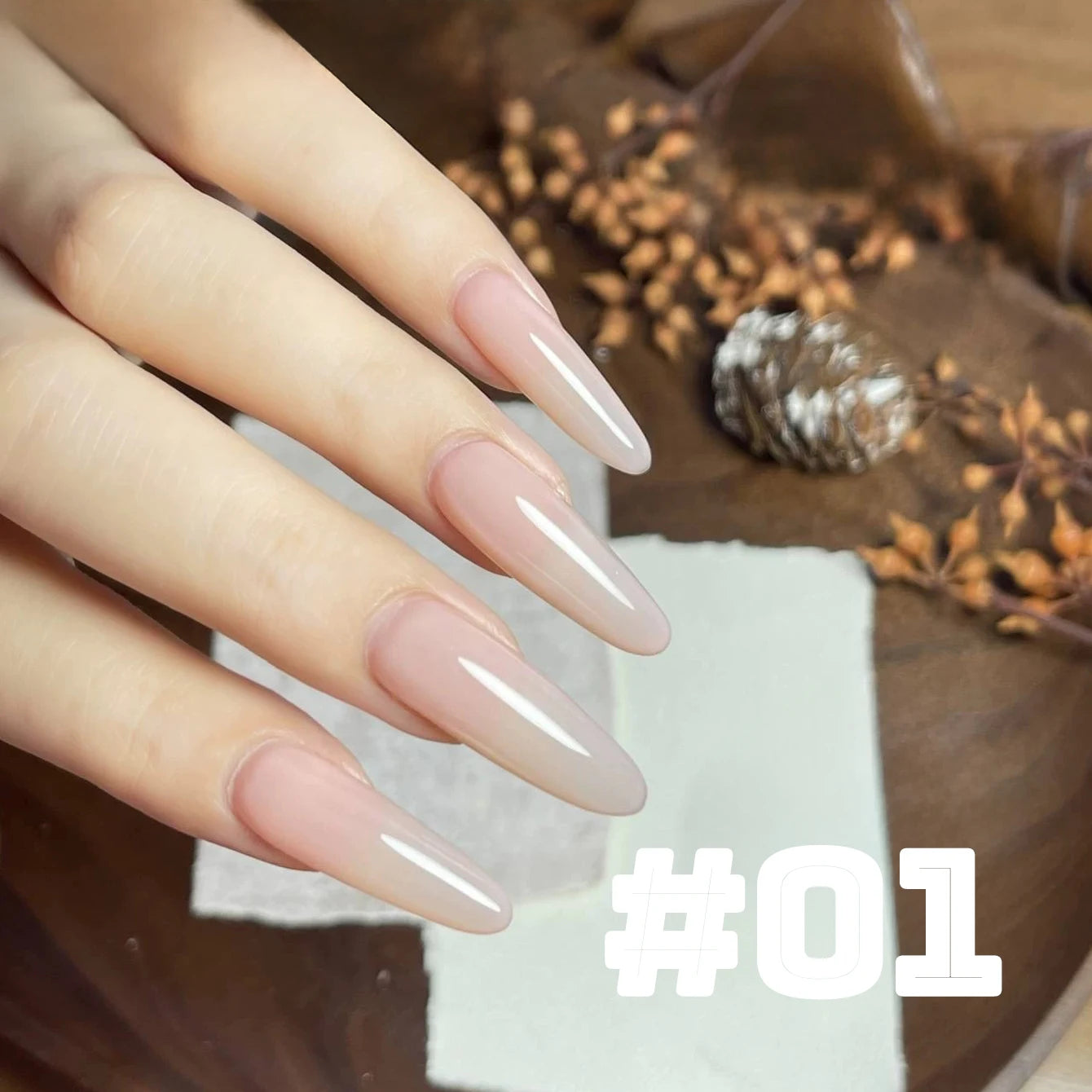 MN 2026 New 1-8PCS Fall Nails Popular Pure Desire Blush Jelly Gel Nail Polish Pink Nails Red Nails Ice-Clear Nude Nail Polish