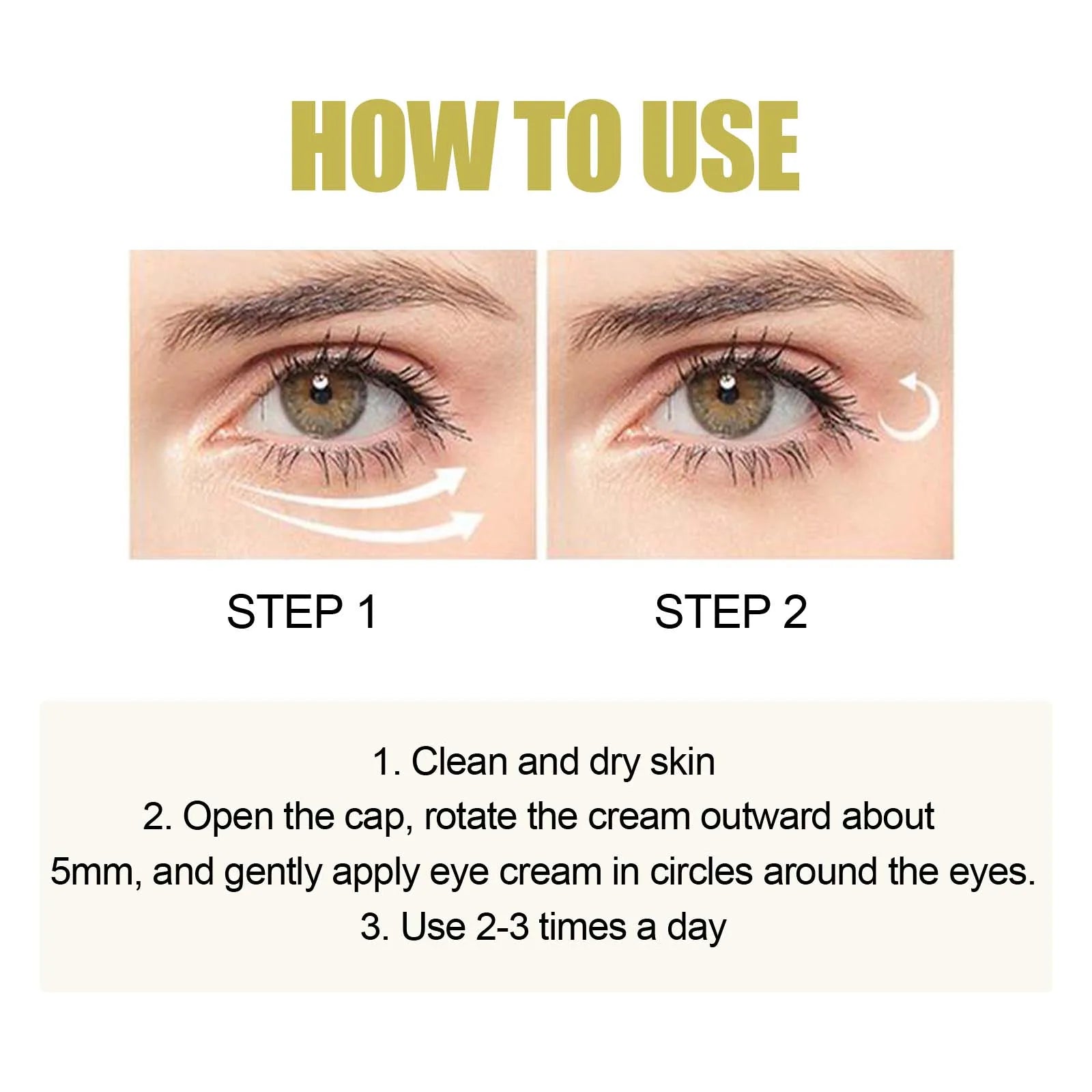 Snail Eye Cream Stick Anti-Puffiness Wrinkle Removal Fade Dark Circle Fine Lines Repair Moisturizing Firming Lightening Eye Care