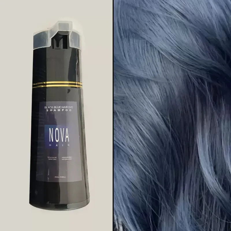 Nova Hair Dyeing 3-in-1 Hair Care Shampoo Natural Fast White Hair Dyed Black Hair Dye Lasting Convenience Men Women Hair Care