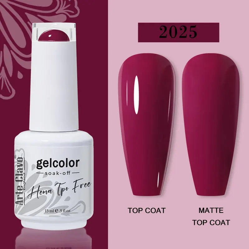 Arte Clavo 116Colors Gel Nail Polish 15ml Colorful Gel Semi Permanent Soak Off UV Gel Nail Art DIY Design Varnishe Nail Supplies