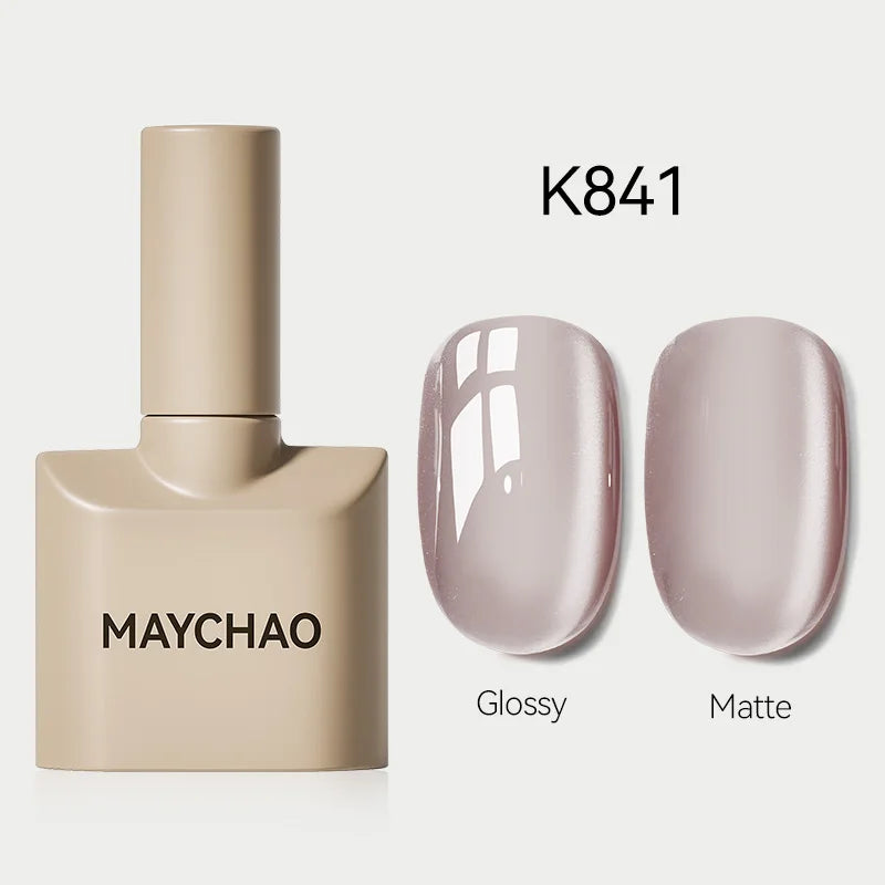 MAYCHAO Glitter Gel Nail Polish 7.3ml Semi-permanent Sequins Shiny Gel Base Top Coat Soak Off UV LED Varnish Nail Art Decoration