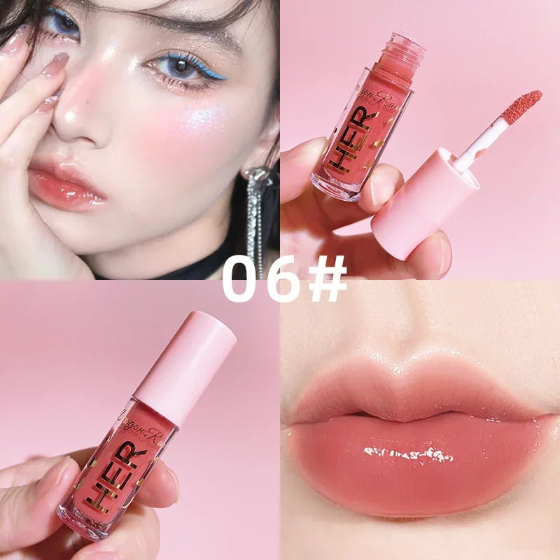 Mirror Lipstick Moisturizing Sexy Lips Plumper Long Lasting Shiny Lip Gloss Lip Tint Makeup Jelly Lip Glaze Shimmer Cosmetics