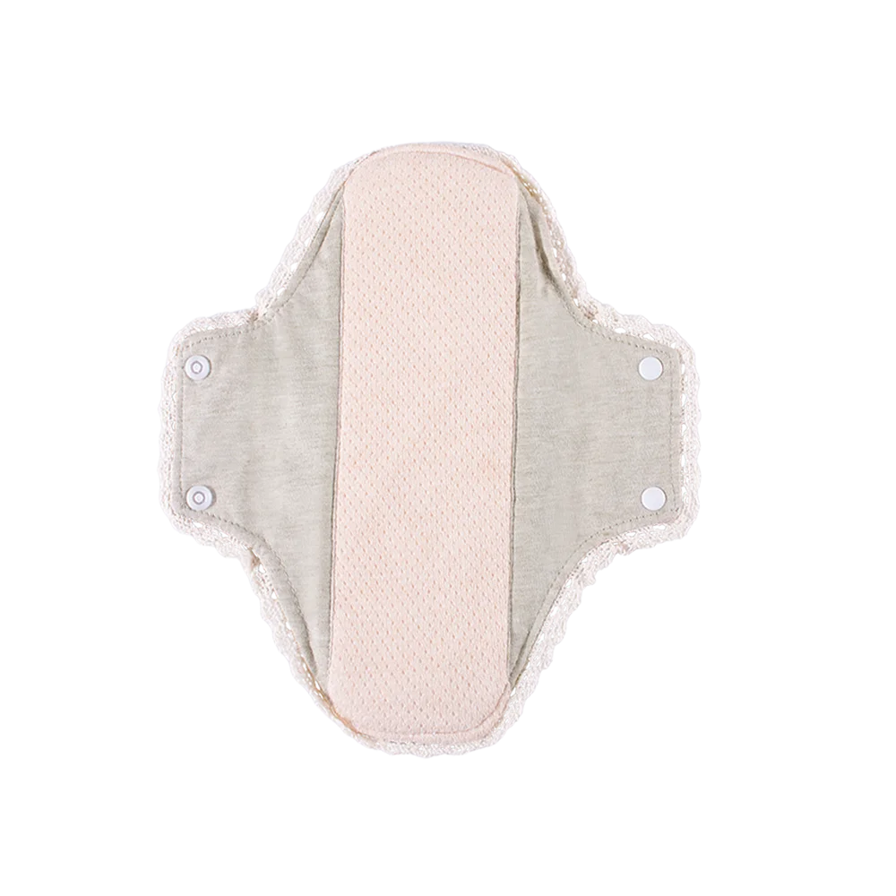 BIAI New Lace-Trimmed Reusable Sanitary Pad Washable & Reusable Cloth Panty Liner Breathable Highly Absorbent Nursing Pads